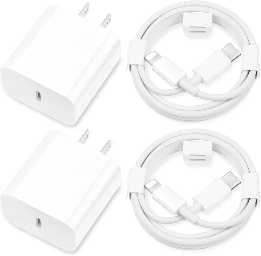 MAILESI for Apple iPhone Charger Fast Charging,[MFi Certified] 2Pack 20W Type C Fast Charger Block with 6FT USB C Charger Cable Compatible for iPhone 14/13/12/11 Pro Max