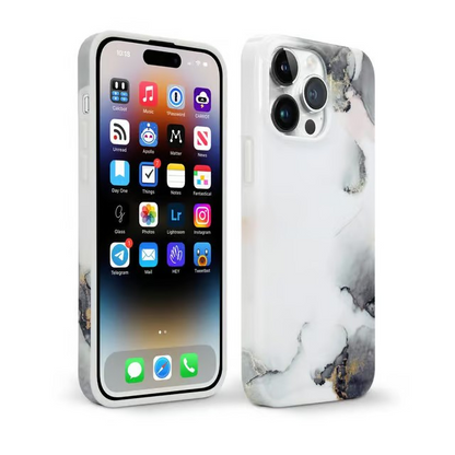 Apple iPhone 15 Pro Max case - Plastic - Marbled white